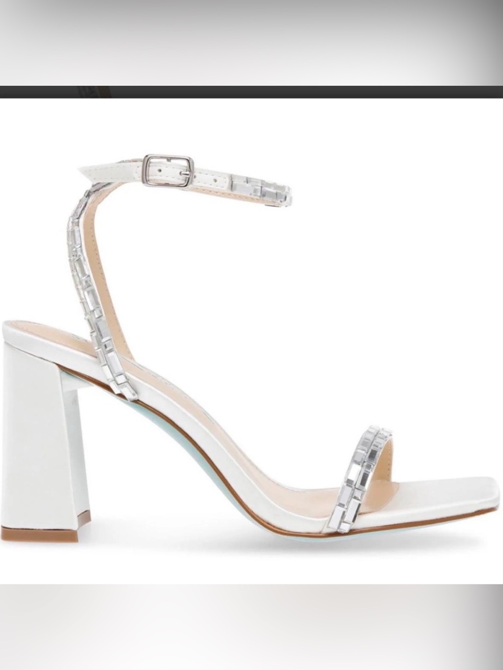 Betsey Johnson Scott Embellished Women’s Satin Block Heel